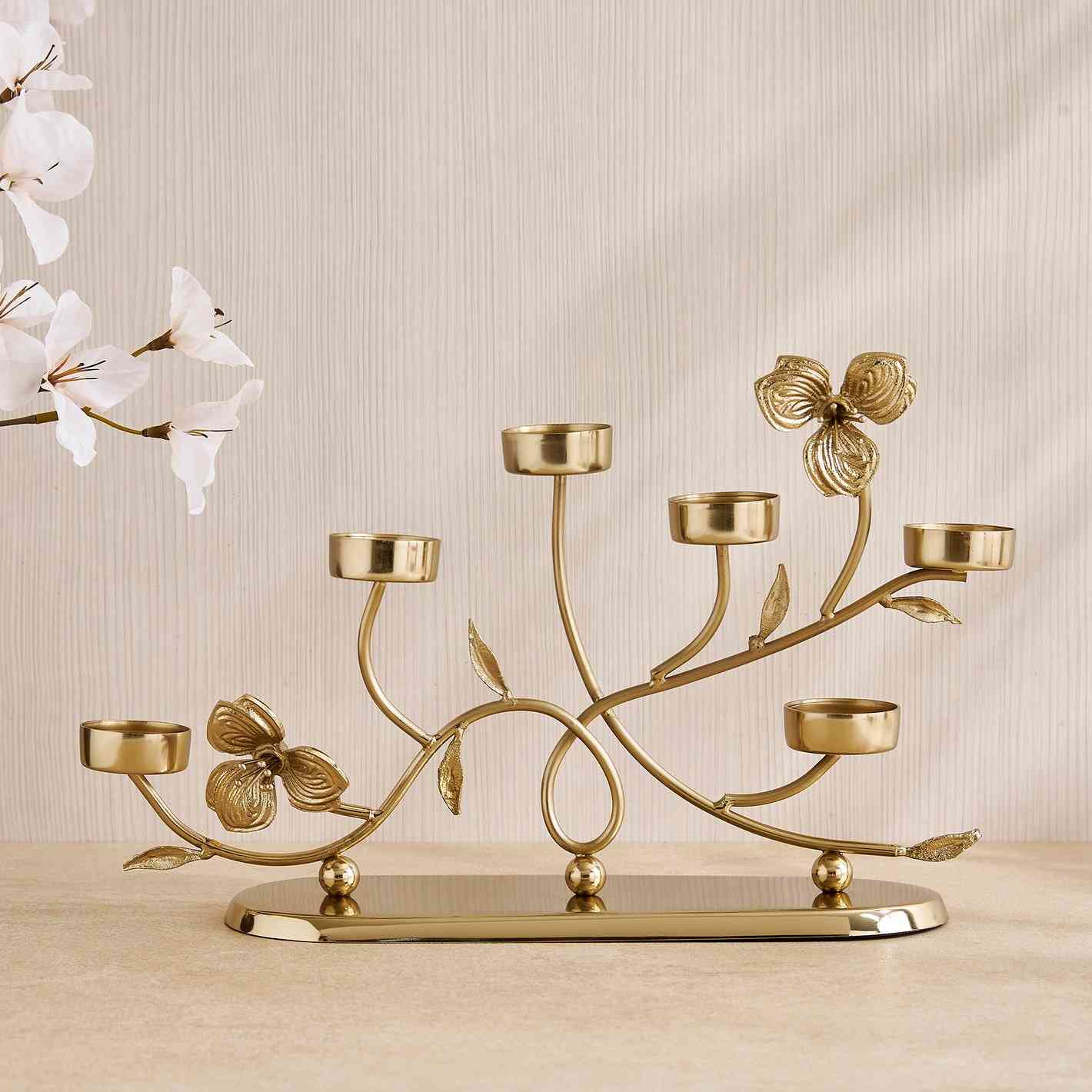 Ceramic accent decor, vases, and botanical candles